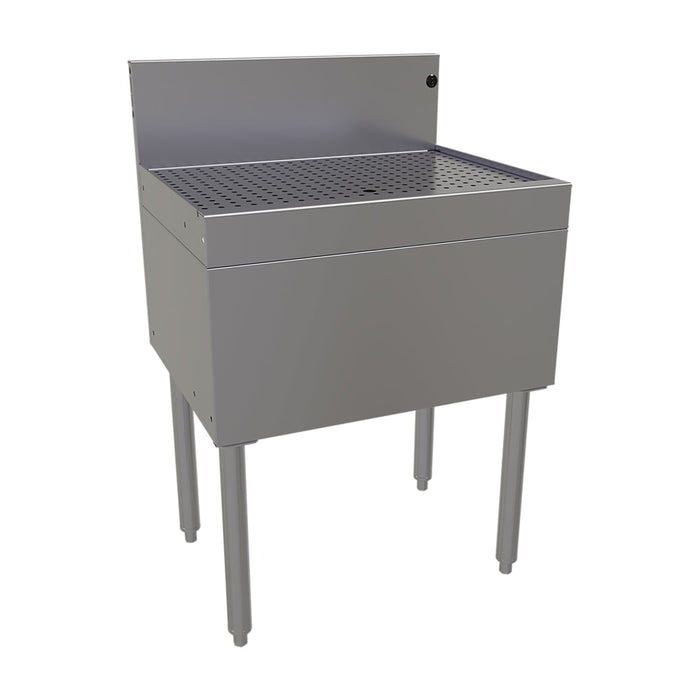 Glastender DBA-30 Main Line Underbar Freestanding Drainboard w/ 7" Backsplash - 30"W x 19"D x 37"H-cityfoodequipment.com