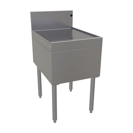 Glastender DBB-18 Main Line Underbar Freestanding Drainboard w/ 7" Backsplash - 18"W x 24"D x 37"H-cityfoodequipment.com