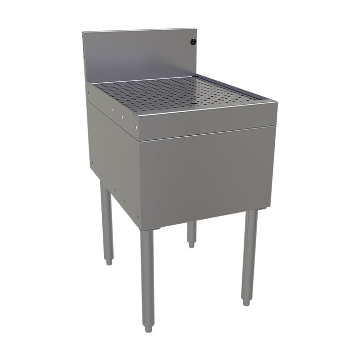Glastender DBB-18 Main Line Underbar Freestanding Drainboard w/ 7" Backsplash - 18"W x 24"D x 37"H-cityfoodequipment.com