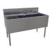 Glastender FSB-48-S 48" 4 Compartment Sink w/ 11"L x 14"W Bowl, 10 1/4" Deep-cityfoodequipment.com