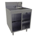 Glastender SWB-24R-C Underbar Dump Sink w/ 9 1/4"L x 11 1/2"W x 6"D Bowl - Faucet-cityfoodequipment.com