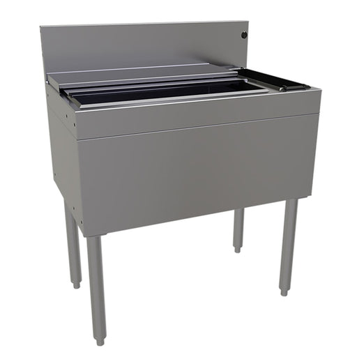 Glastender CBA-30R3-CP10 30" Main Line Cocktail Station w/ 67 lb Ice Bin, Stainless Steel-cityfoodequipment.com