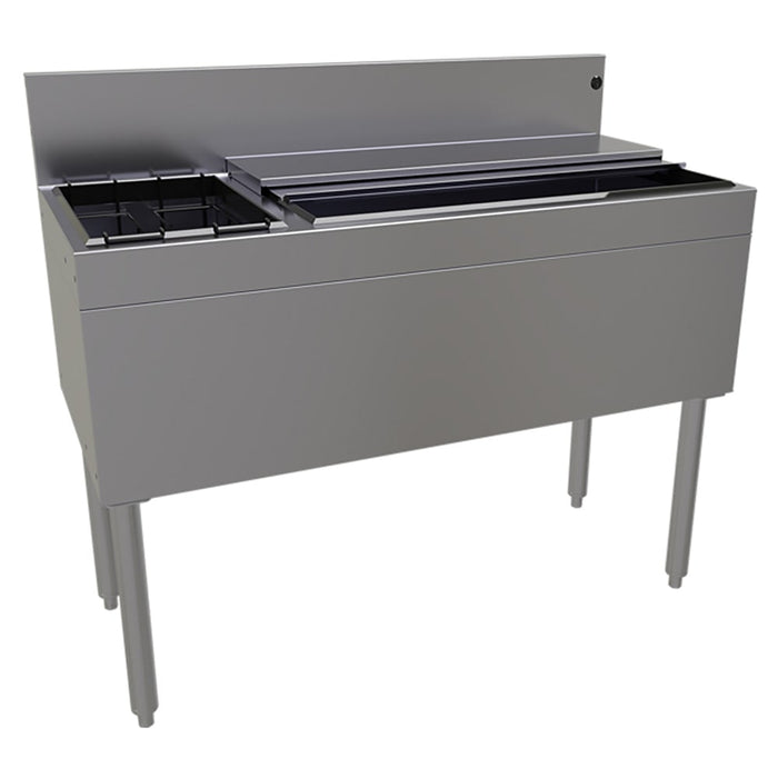 Glastender CBA-42L 42" Main Line Cocktail Station w/ 84 lb Ice Bin, Stainless Steel-cityfoodequipment.com