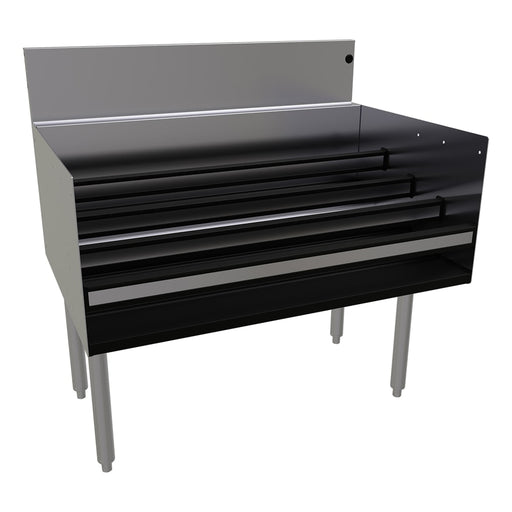 Glastender LDB-36 4 Level Raised Liquor Display - Holds 36 Bottles, 7" Backsplash, 36" x 24"-cityfoodequipment.com