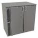 Glastender C1SB36 36" Bar Refrigerator - 2 Swinging Solid Doors, Black, 120v-cityfoodequipment.com