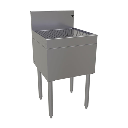 Glastender DBA-18 Main Line Underbar Freestanding Drainboard w/ 7" Backsplash - 18"W x 19"D x 37"H-cityfoodequipment.com