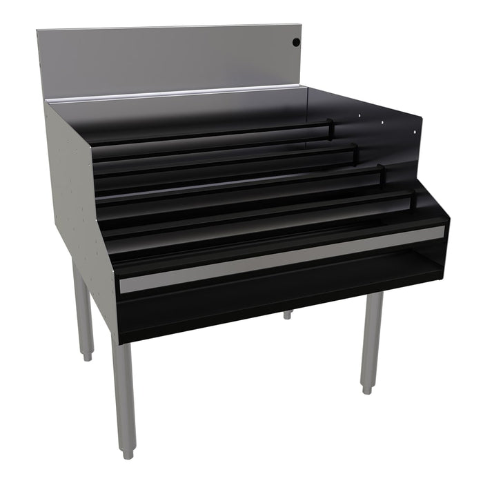 Glastender LDB-30S 5 Level Raised Liquor Display - Holds 35 Bottles, 7" Backsplash, 30" x 29"-cityfoodequipment.com