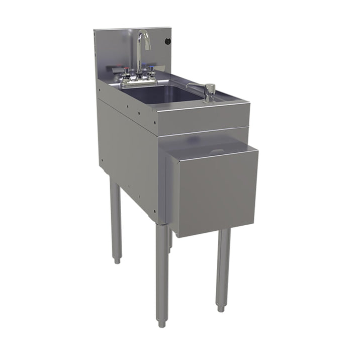 Glastender HSB-12-D Underbar Hand Sink w/ 9 1/4"L x 11 1/2"W x 6"D Bowl - Faucet, Soap & Towel Dispenser-cityfoodequipment.com