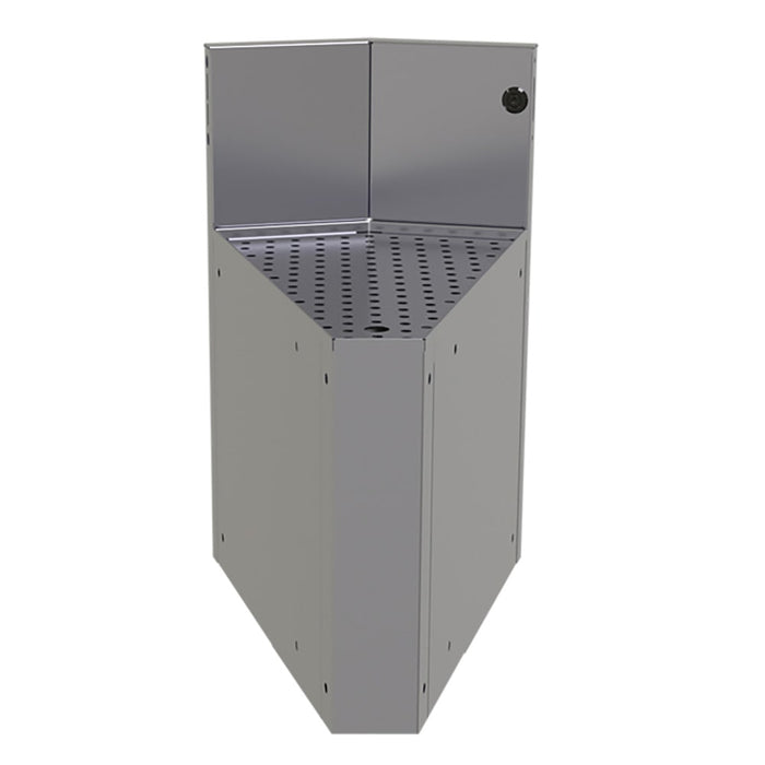 Glastender CIWA-30 Main Line Underbar Corner Drainboard w/ 7" Backsplash - 13"W x 19"D-cityfoodequipment.com