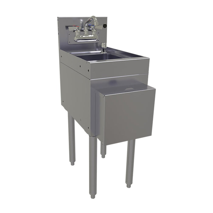 Glastender HSA-12-D Underbar Hand Sink w/ 9 1/4"L x 11 1/2"W x 6"D Bowl - Faucet, Soap & Towel Dispenser-cityfoodequipment.com