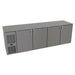 Glastender C1FL92 92" Bar Refrigerator - 4 Swinging Solid Doors, Black, 120v-cityfoodequipment.com