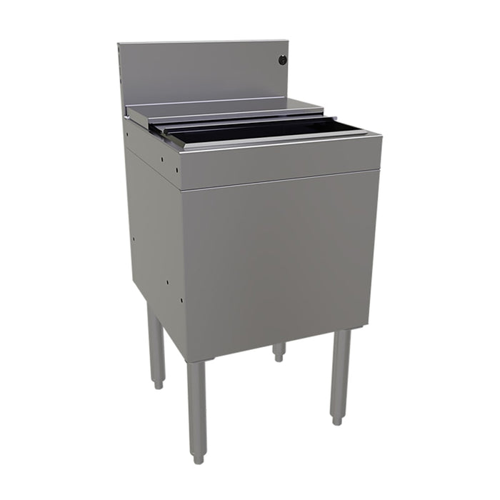 Glastender IBA-18-ED 18" Main Line Ice Bin w/ 69 lb Ice Bin, Stainless Steel-cityfoodequipment.com