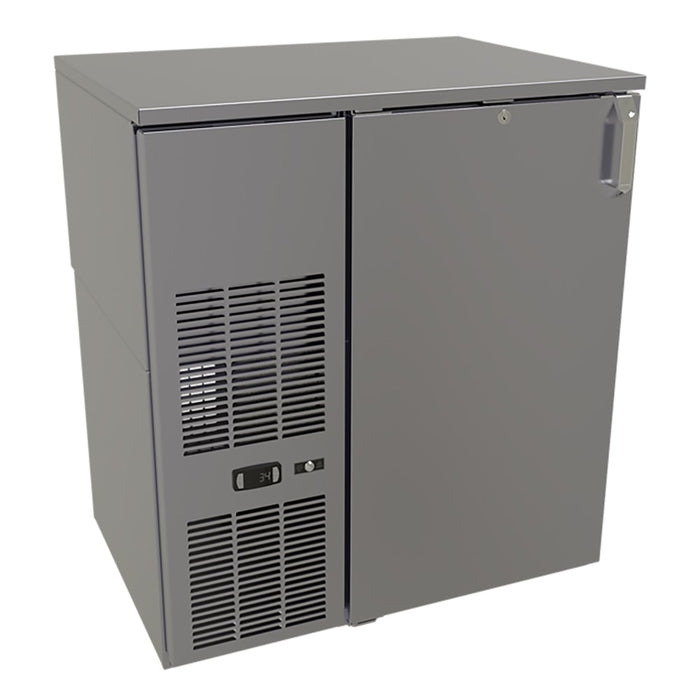 Glastender F1FB32 1 Section Glass Chiller w/ 120 Mug Capacity - Black, 120v-cityfoodequipment.com