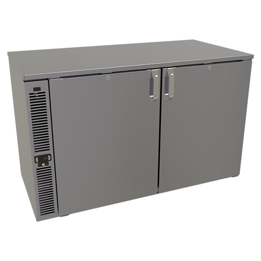 Glastender F1SL48 2 Section Glass Chiller w/ 261 Mug Capacity - Black, 120v-cityfoodequipment.com