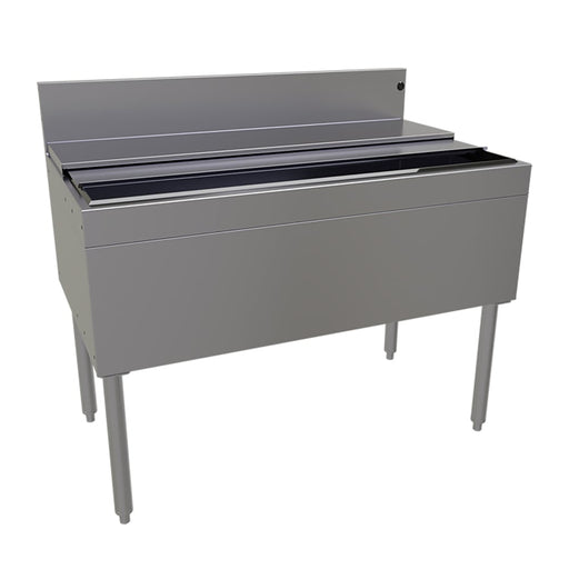 Glastender IBB-42-CP10 42" Main Line Ice Bin w/ 149 lb Ice Bin & 10 Circuit Cold Plate, Stainless Steel-cityfoodequipment.com