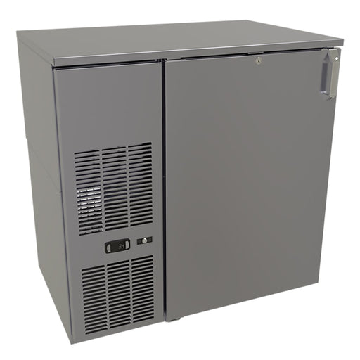 Glastender F1FB36 1 Section Glass Chiller w/ 168 Mug Capacity - Black, 120v-cityfoodequipment.com