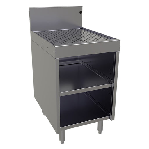 Glastender DBCB-18-LD Main Line Underbar Freestanding Drainboard Cabinet w/ 7" Backsplash - 18"W x 24"D x 37"H-cityfoodequipment.com