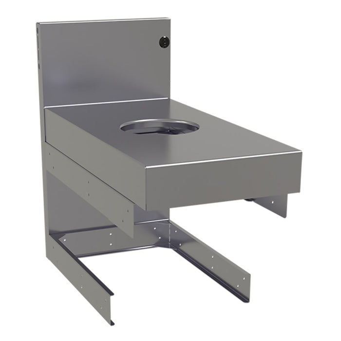 Glastender DWB-12 Main Line Underbar Trash Station - 12"W x 24"D, Stainless Steel-cityfoodequipment.com