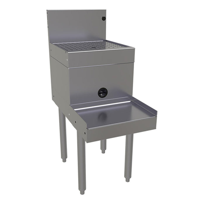 Glastender DBSA-14 14" Main Line Underbar Blender Station w/ Drainboard - 7" Backsplash-cityfoodequipment.com