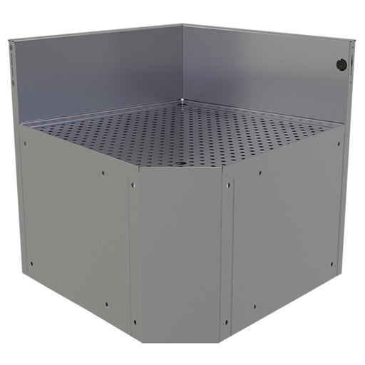 Glastender CIWA-75 Main Line Underbar Corner Drainboard w/ 7" Backsplash - 30"W x 19"D-cityfoodequipment.com