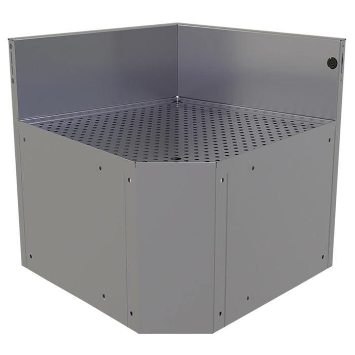 Glastender CIWA-75 Main Line Underbar Corner Drainboard w/ 7" Backsplash - 30"W x 19"D-cityfoodequipment.com