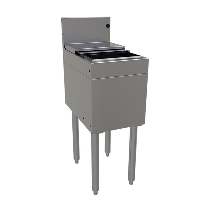 Glastender IBA-12 12" Main Line Ice Bin w/ 33 lb Ice Bin, Stainless Steel-cityfoodequipment.com