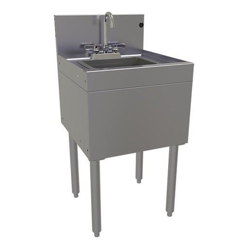 Glastender SWA-18 Underbar Dump Sink w/ 9 1/4"L x 11 1/2"W x 6"D Bowl - Faucet-cityfoodequipment.com