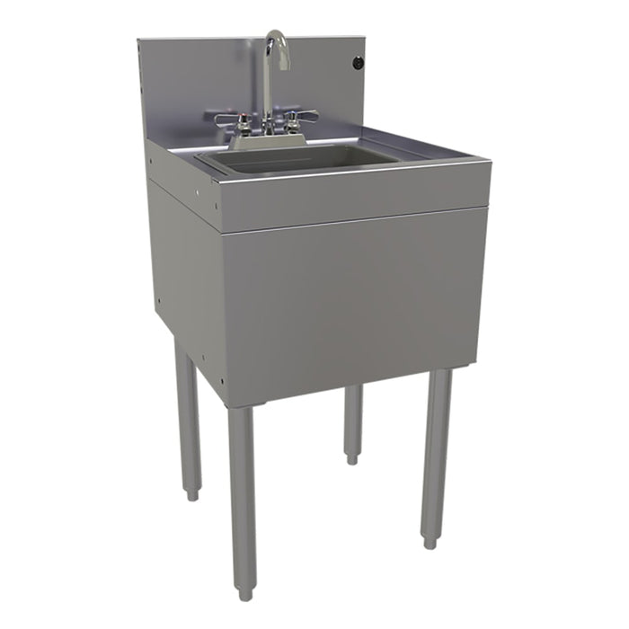 Glastender SWA-18 Underbar Dump Sink w/ 9 1/4"L x 11 1/2"W x 6"D Bowl - Faucet-cityfoodequipment.com