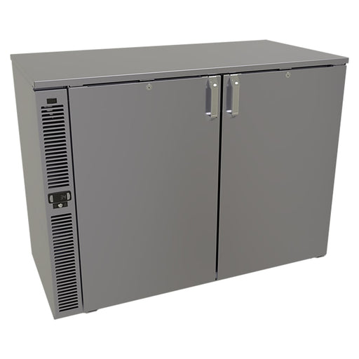 Glastender F1SB44 2 Section Glass Chiller w/ 299 Mug Capacity - Black, 120v-cityfoodequipment.com
