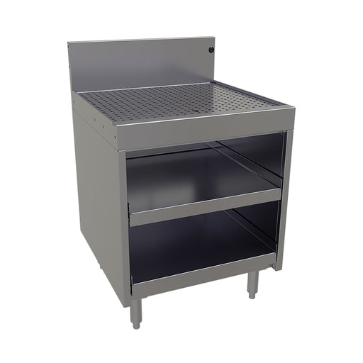 Glastender DBGR-24-RS 24" Main Line Under Bar Glass Storage Drainboard, 7" Backsplash, 24" Front To Back-cityfoodequipment.com