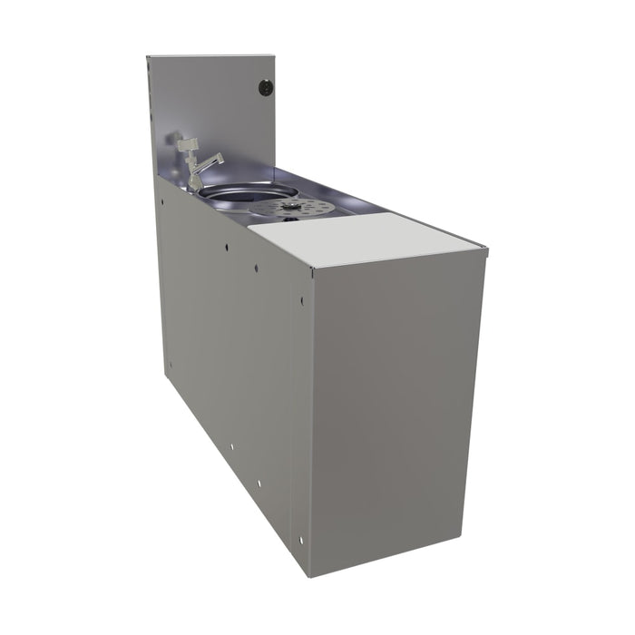 Glastender MFT-8 Underbar Mixology Sink w/ 9 1/4"L x 11 1/2"W x 6"D Bowl - Glass Rinser, Dipper Well, & Cutting Board-cityfoodequipment.com