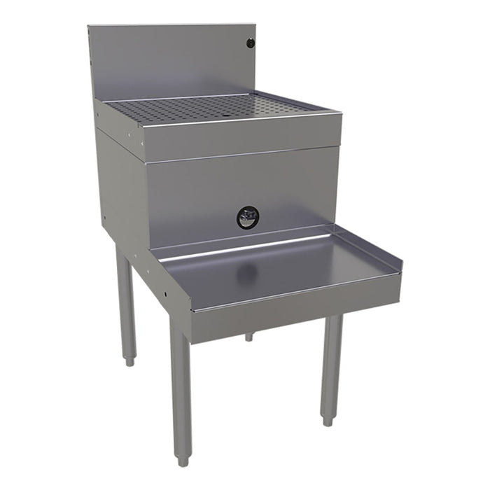 Glastender DBSB-18 18" Main Line Underbar Blender Station w/ Drainboard - 7" Backsplash-cityfoodequipment.com
