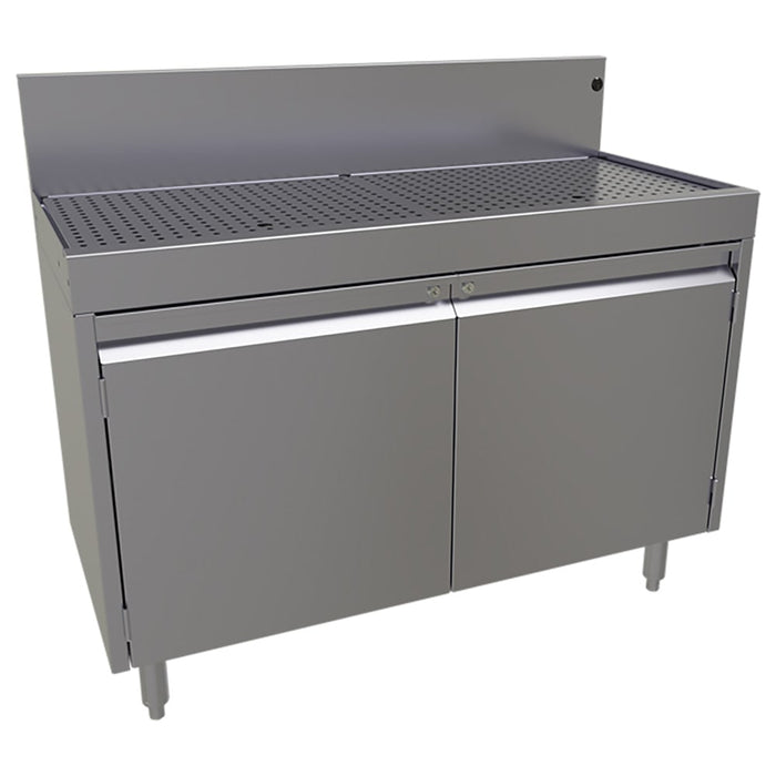 Glastender DBCA-42 Main Line Underbar Freestanding Drainboard Cabinet w/ 7" Backsplash - 42"W x 19"D x 37"H-cityfoodequipment.com