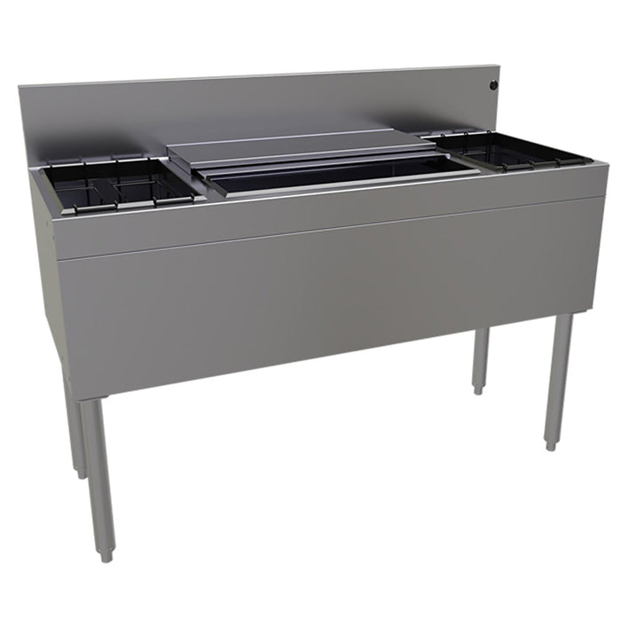Glastender CBA-48 48" Main Line Cocktail Station w/ 67 lb Ice Bin, Stainless Steel-cityfoodequipment.com