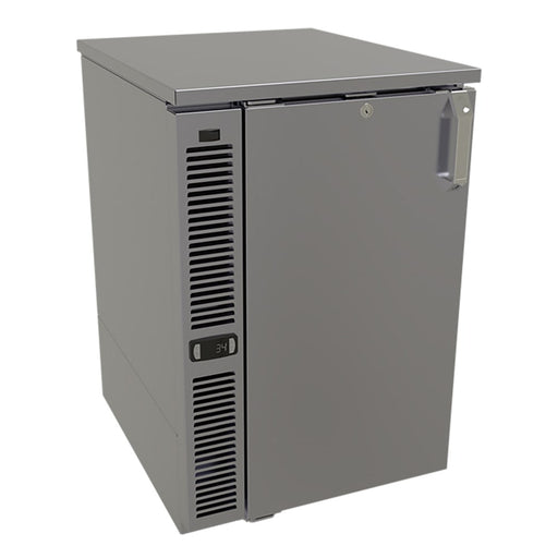 Glastender C1SL20 20" Bar Refrigerator - 1 Swinging Solid Door, Black, 120v-cityfoodequipment.com