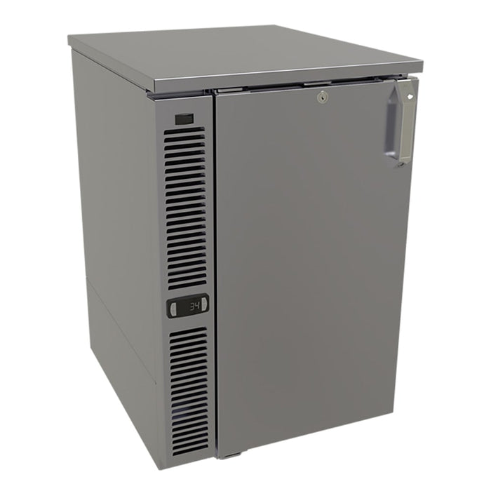 Glastender C1SL20 20" Bar Refrigerator - 1 Swinging Solid Door, Black, 120v-cityfoodequipment.com