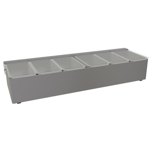 Glastender CCD (6) Compartment Bar Garnish Tray - Flat Hinged Lid-cityfoodequipment.com