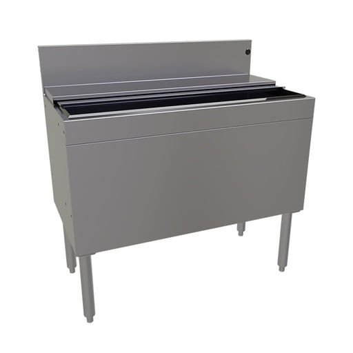 Glastender IBA-36-ED 36" Main Line Ice Bin w/ 139 lb Ice Bin, Stainless Steel-cityfoodequipment.com