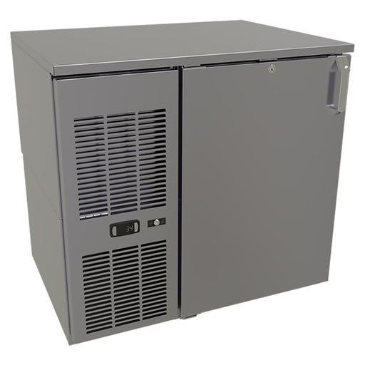 Glastender F1FL32 1 Section Glass Chiller w/ 90 Mug Capacity - Black, 120v-cityfoodequipment.com