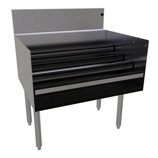 Glastender LDB-30 4 Level Raised Liquor Display - Holds 28 Bottles, 7" Backsplash, 30" x 24"-cityfoodequipment.com