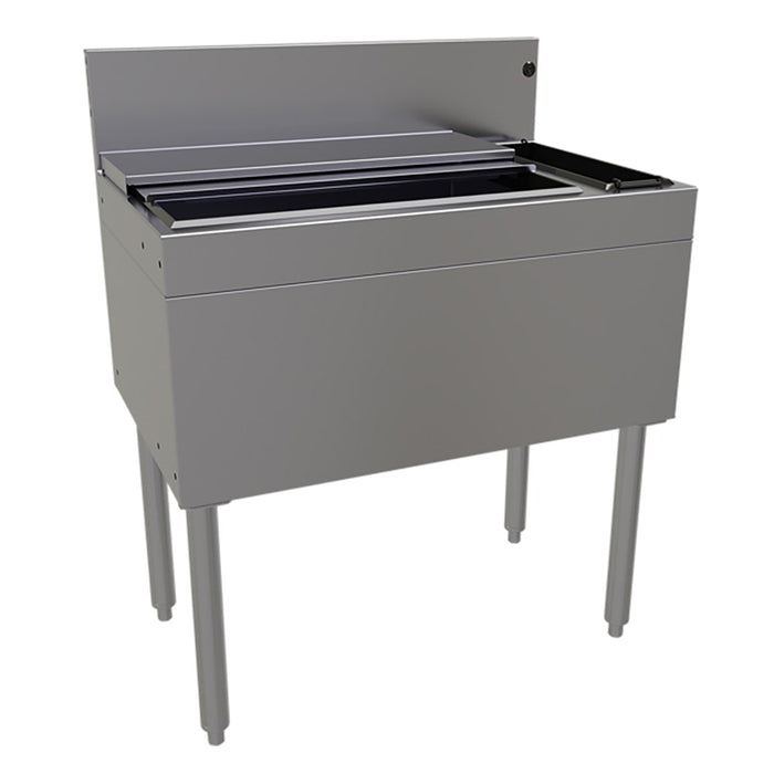 Glastender CBA-30R3 30" Main Line Cocktail Station w/ 67 lb Ice Bin, Stainless Steel-cityfoodequipment.com