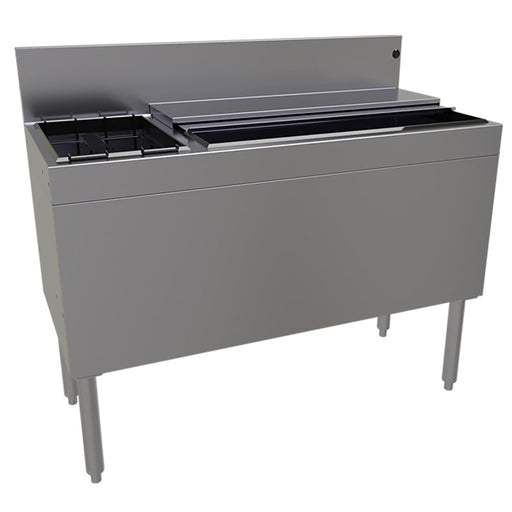 Glastender CBA-42L-CP10-ED 42" Main Line Cocktail Station w/ 116 lb Ice Bin, Stainless Steel-cityfoodequipment.com