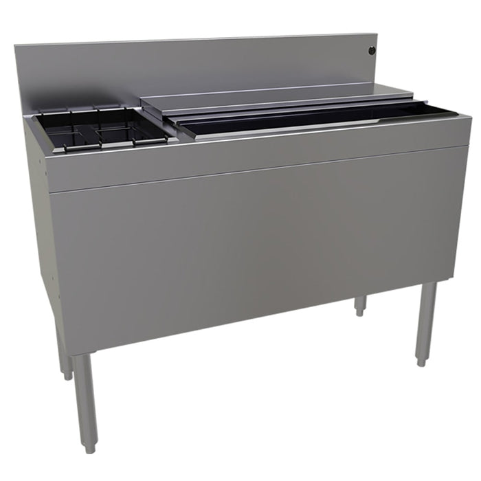 Glastender CBA-42L-CP10-ED 42" Main Line Cocktail Station w/ 116 lb Ice Bin, Stainless Steel-cityfoodequipment.com