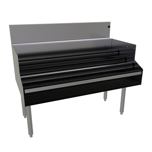 Glastender LDA-42S 4 Level Raised Liquor Display - Holds 40 Bottles, 7" Backsplash, 42" x 24"-cityfoodequipment.com