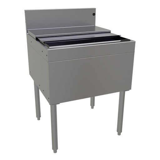 Glastender IBB-24-CP10 24" Main Line Ice Bin w/ 85 lb Ice Bin & 10 Circuit Cold Plate, Stainless Steel-cityfoodequipment.com
