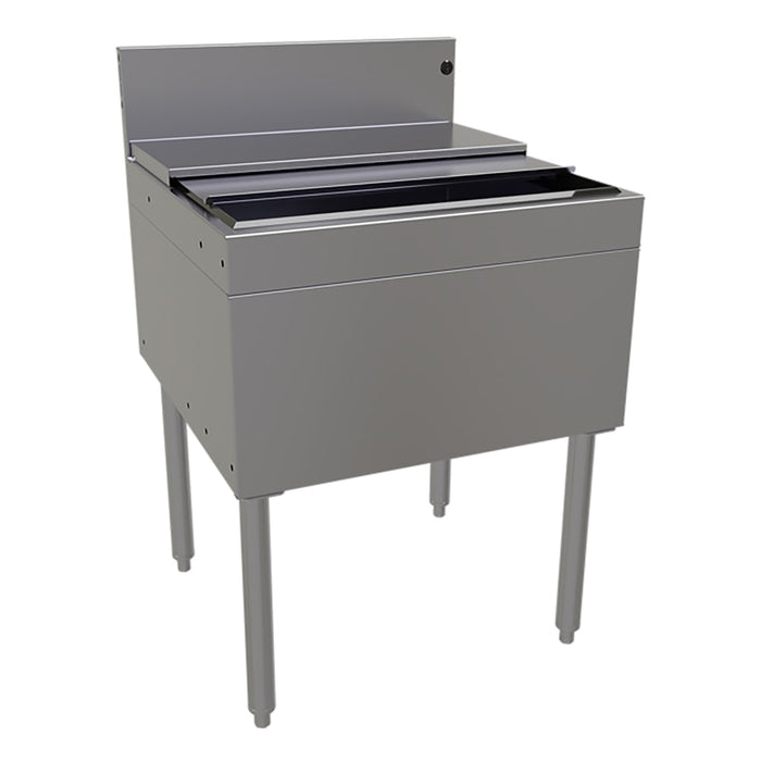 Glastender IBB-24-CP10 24" Main Line Ice Bin w/ 85 lb Ice Bin & 10 Circuit Cold Plate, Stainless Steel-cityfoodequipment.com