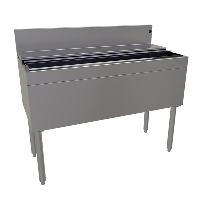 Glastender IBA-42-CP10 42" Main Line Ice Bin w/ 117 lb Ice Bin & 10 Circuit Cold Plate, Stainless Steel-cityfoodequipment.com
