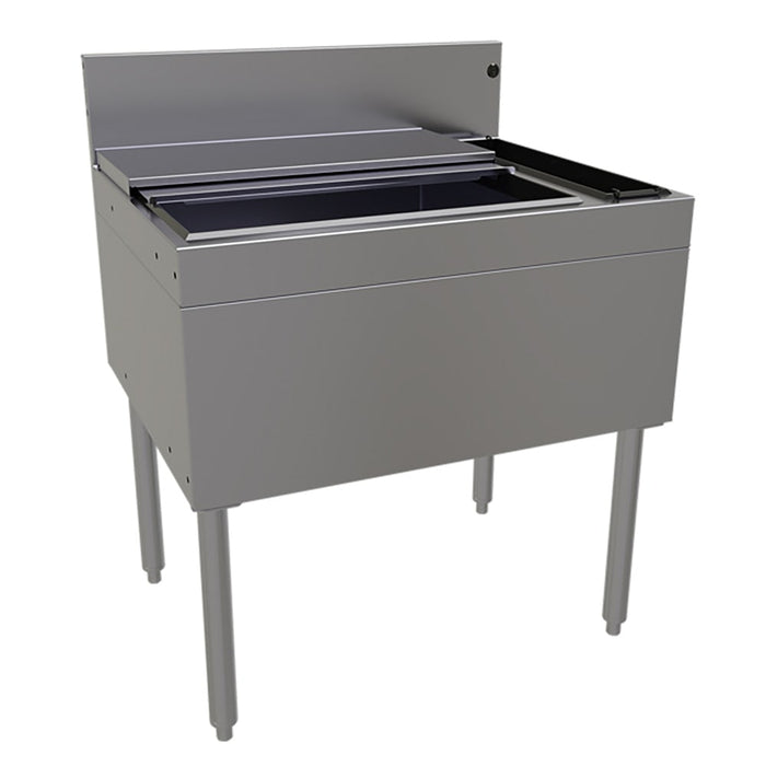 Glastender CBB-30R4-CP10 30" Main Line Cocktail Station w/ 85 lb Ice Bin, Stainless Steel-cityfoodequipment.com