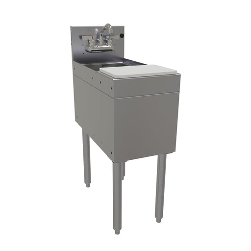 Glastender MFS-12 Underbar Mixology Sink w/ 9 1/4"L x 11 1/2"W x 6"D Bowl - Faucet & Cutting Board-cityfoodequipment.com