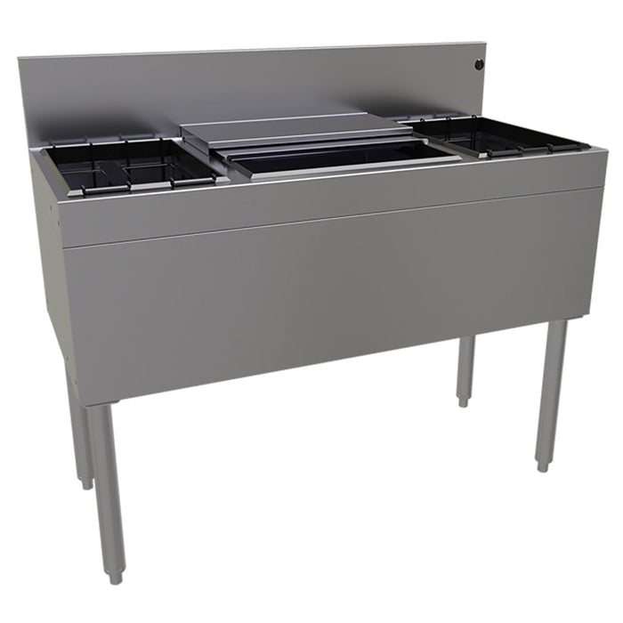Glastender CBA-42 42" Main Line Cocktail Station w/ 50 lb Ice Bin, Stainless Steel-cityfoodequipment.com